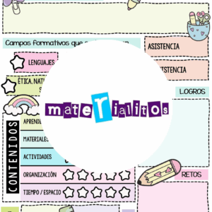 DIARIO DE TRABAJO PARA EDUCADORAS versión school supplies kawaii