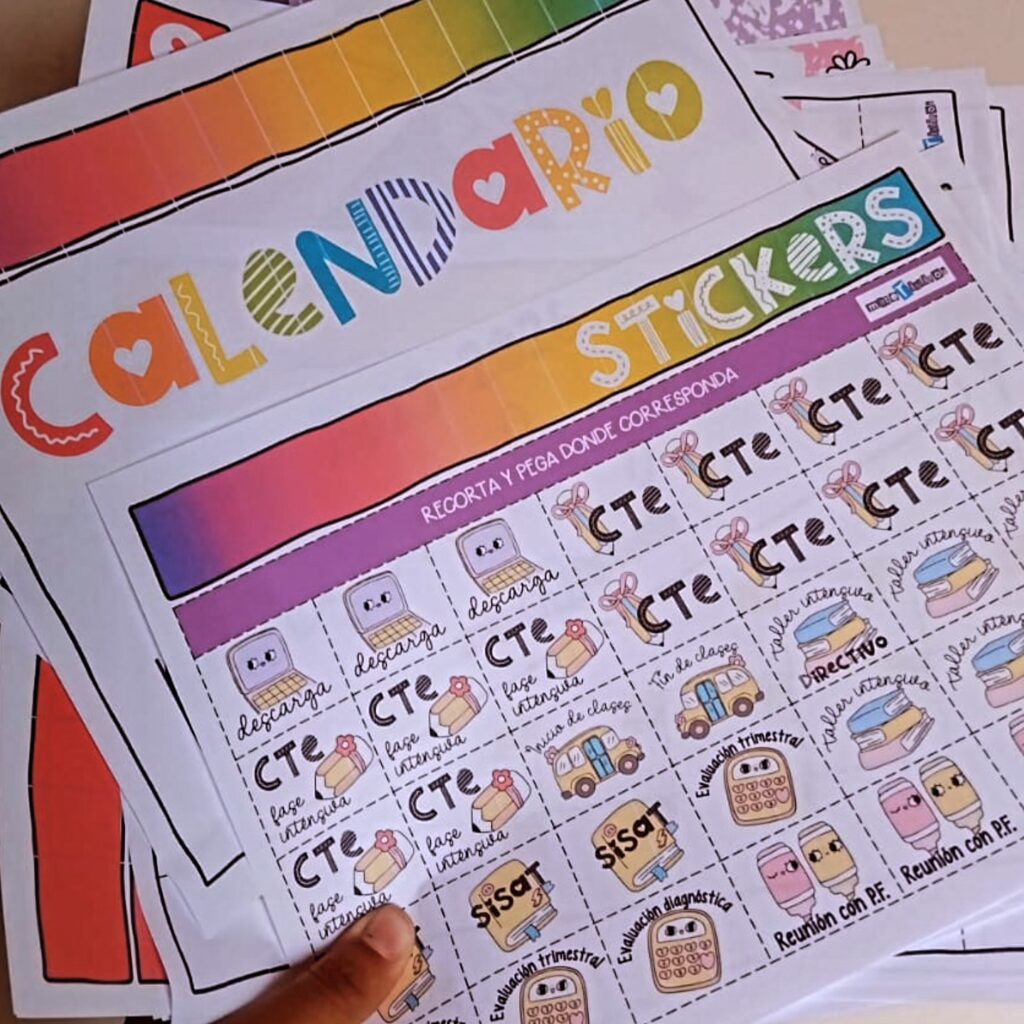 Calendario del ciclo escolar 2025 - 2026 - materialitos